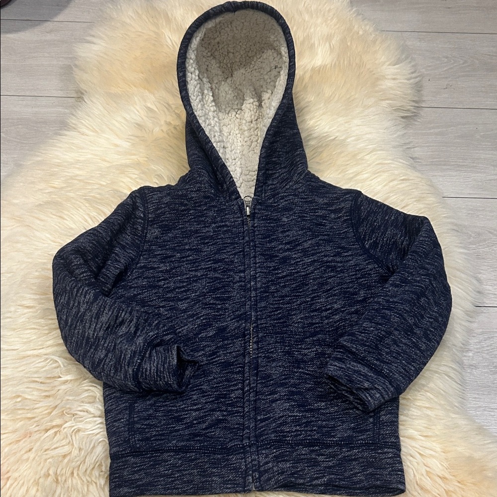 The Children's Place Navy Blue Sherpa-Lined Hoodie